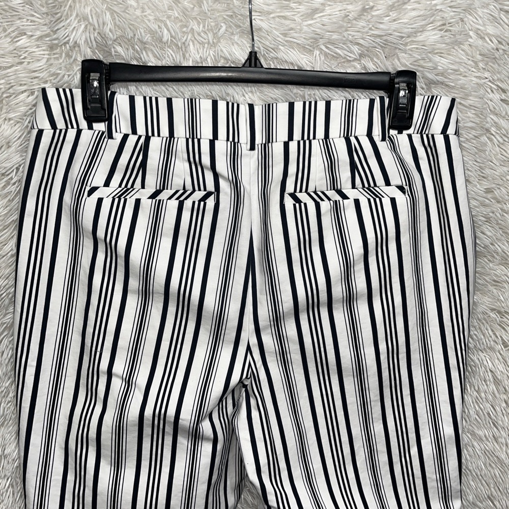Eloquii Pants Womens Size 14 Black White Stripe Wide Leg Trouser Stretch Comfort - Picture 4 of 11